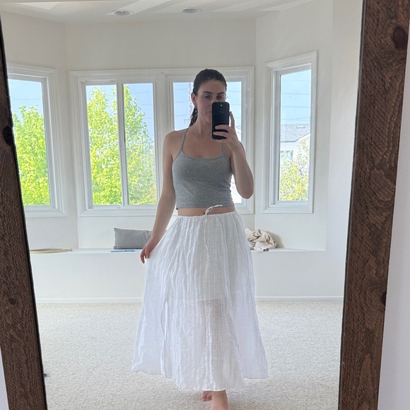 J. Crew White Maxi Skirt